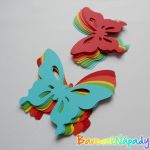 Papírový motýl barevný - 25ks