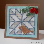 Vánoční patchwork s ptáčkem