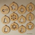 Dřevěné kouličky - vánoční sada